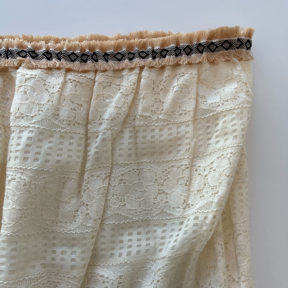 Anthropologie Tube Top Ivory Lace Peplum NWT Women’s Size Large - Picture 6 of 10